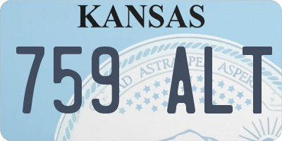 KS license plate 759ALT