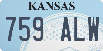 KS license plate 759ALW