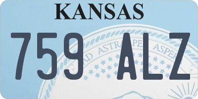 KS license plate 759ALZ