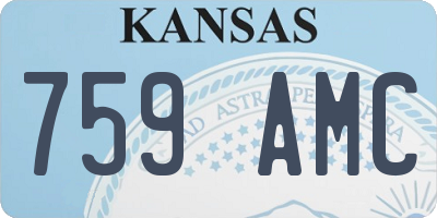 KS license plate 759AMC