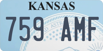 KS license plate 759AMF