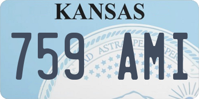KS license plate 759AMI