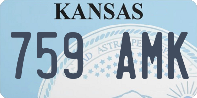 KS license plate 759AMK