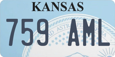 KS license plate 759AML