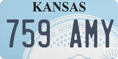 KS license plate 759AMY