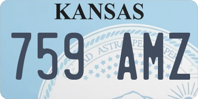 KS license plate 759AMZ