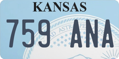 KS license plate 759ANA