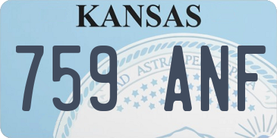 KS license plate 759ANF