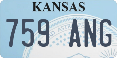 KS license plate 759ANG