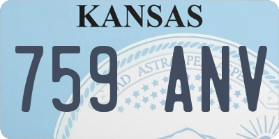 KS license plate 759ANV