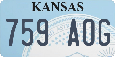 KS license plate 759AOG