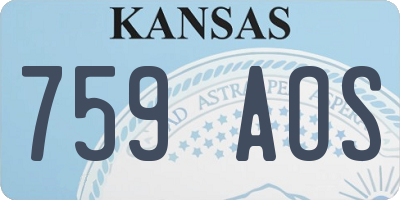 KS license plate 759AOS