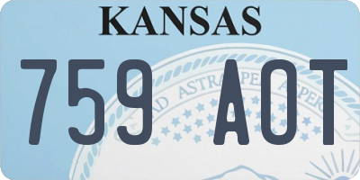 KS license plate 759AOT