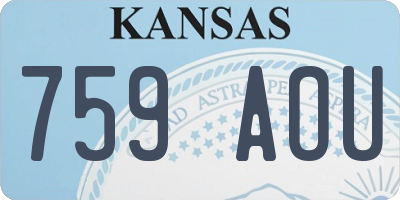 KS license plate 759AOU