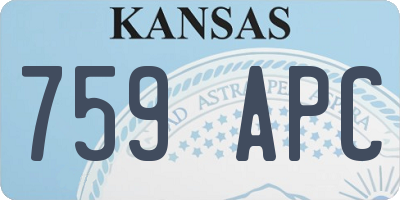 KS license plate 759APC