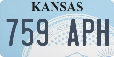 KS license plate 759APH