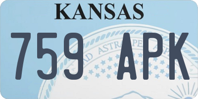 KS license plate 759APK