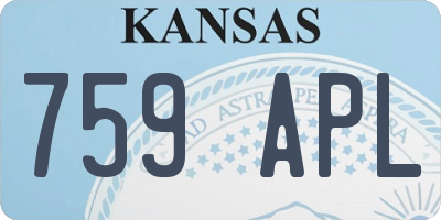 KS license plate 759APL