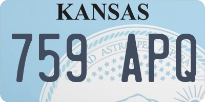 KS license plate 759APQ