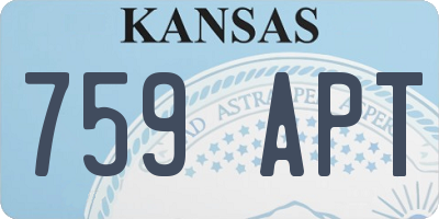KS license plate 759APT
