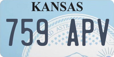 KS license plate 759APV
