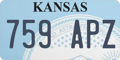 KS license plate 759APZ