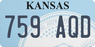 KS license plate 759AQD