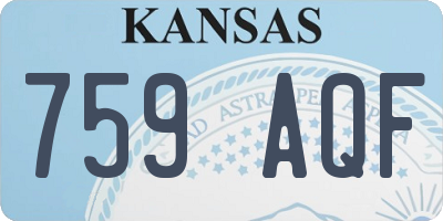 KS license plate 759AQF