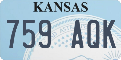 KS license plate 759AQK