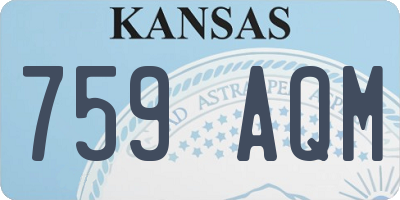 KS license plate 759AQM