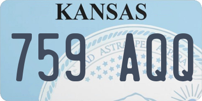 KS license plate 759AQQ