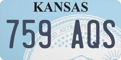 KS license plate 759AQS