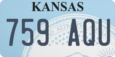 KS license plate 759AQU
