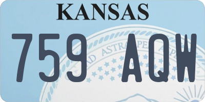 KS license plate 759AQW