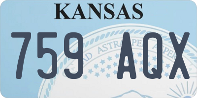 KS license plate 759AQX