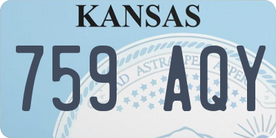 KS license plate 759AQY