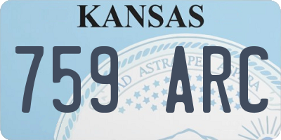 KS license plate 759ARC