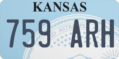 KS license plate 759ARH