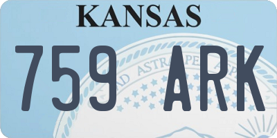 KS license plate 759ARK