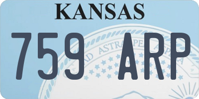 KS license plate 759ARP