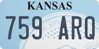 KS license plate 759ARQ