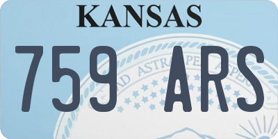 KS license plate 759ARS
