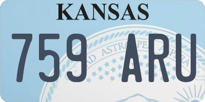 KS license plate 759ARU