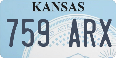 KS license plate 759ARX