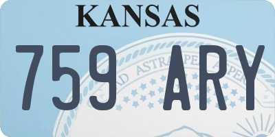 KS license plate 759ARY