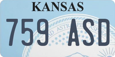 KS license plate 759ASD