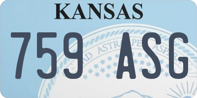 KS license plate 759ASG