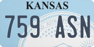 KS license plate 759ASN