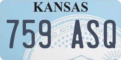 KS license plate 759ASQ