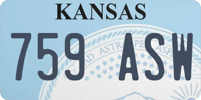 KS license plate 759ASW